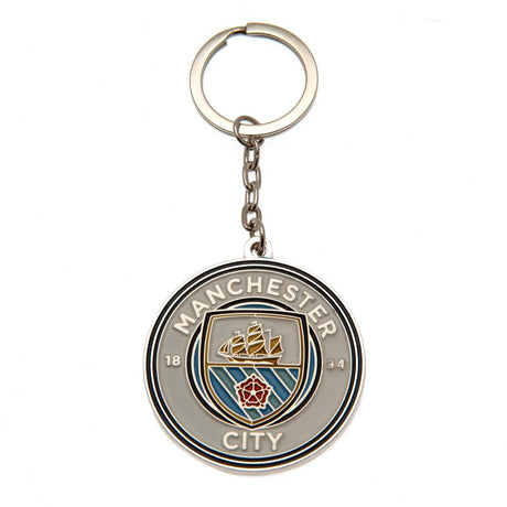 Manchester City FC Crest Keyring: 2 Keyrings By Manchester City