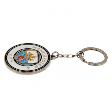 Manchester City FC Crest Keyring: 3 Keyrings By Manchester City