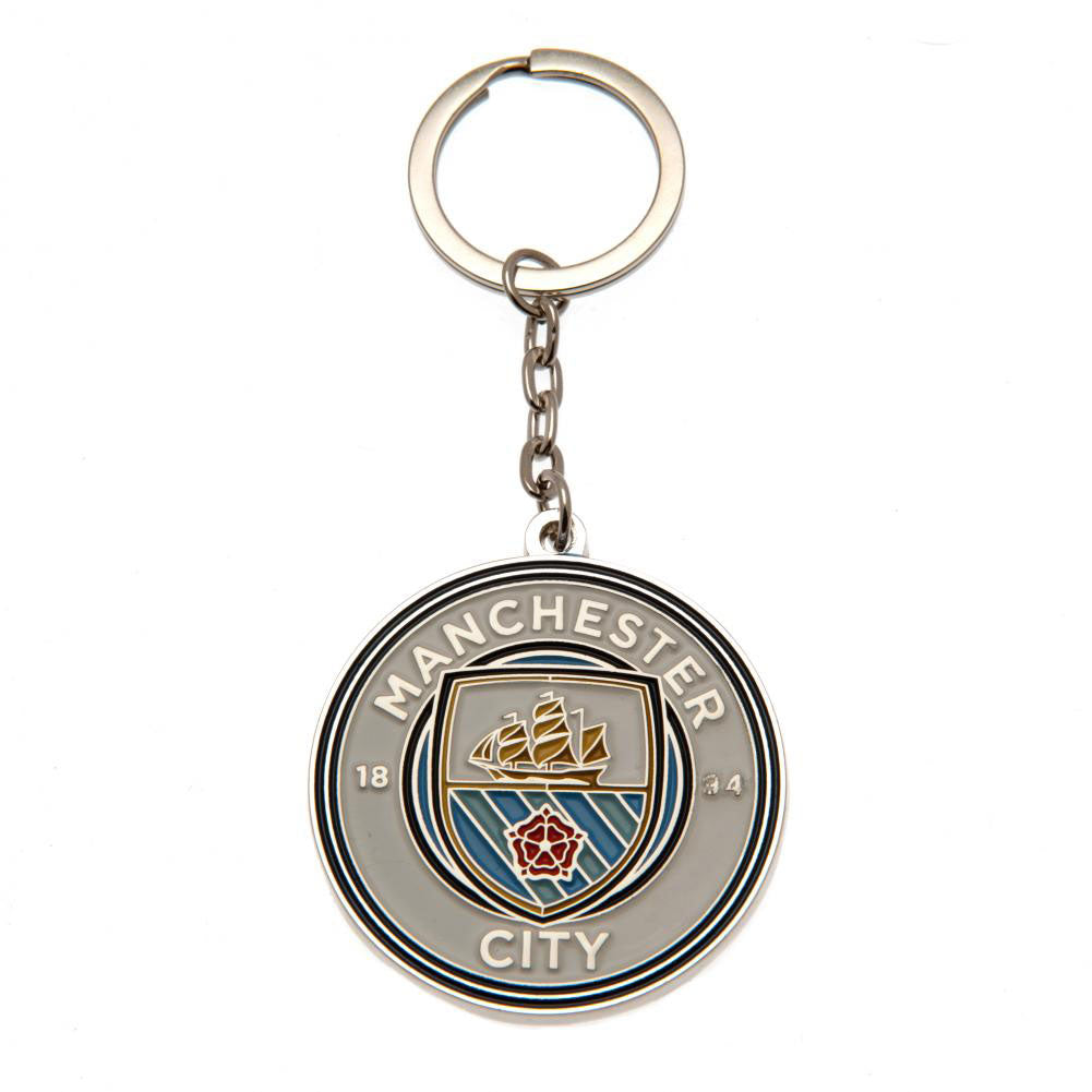 Manchester City FC Keyring & Badge Set: 2 - Keyrings By Manchester City