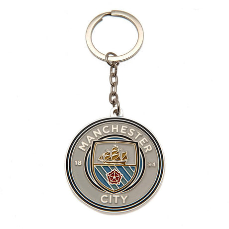Manchester City FC Keyring & Badge Set: 2 - Keyrings By Manchester City