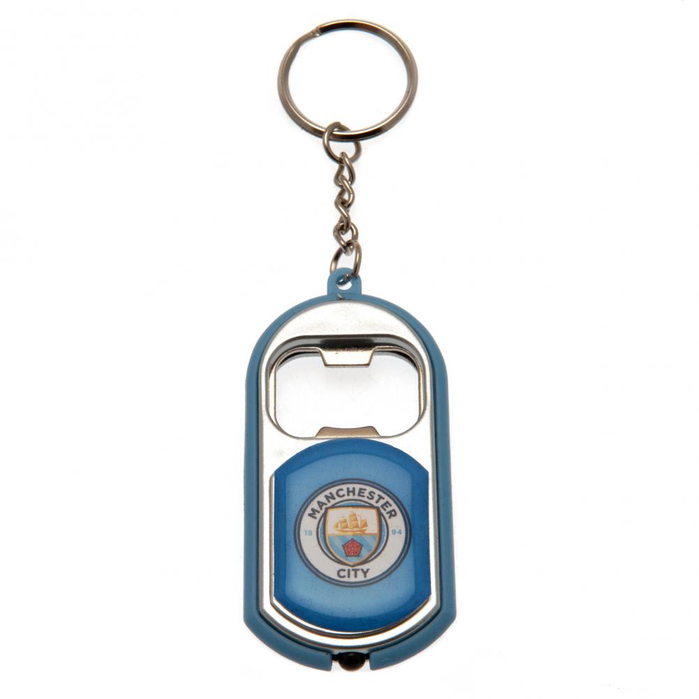 Manchester City FC Keyring Torch Bottle Opener: 2 - Keyrings By Manchester City