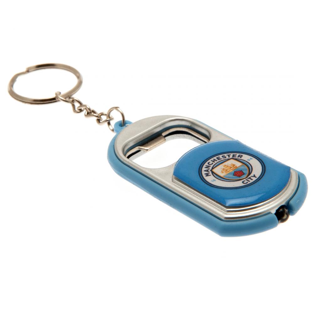 Manchester City FC Keyring Torch Bottle Opener: 3 - Keyrings By Manchester City