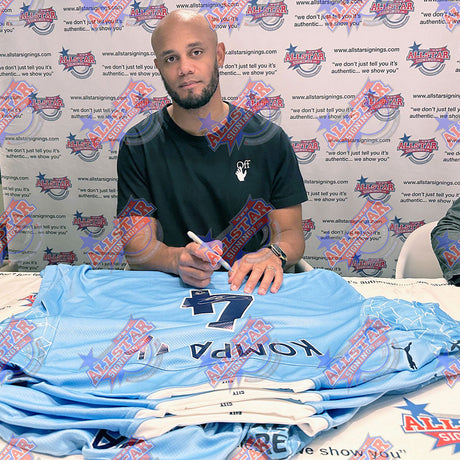 Kompany Signed Manchester City FC Shirt: 2 - Signed Memorabilia By Manchester City