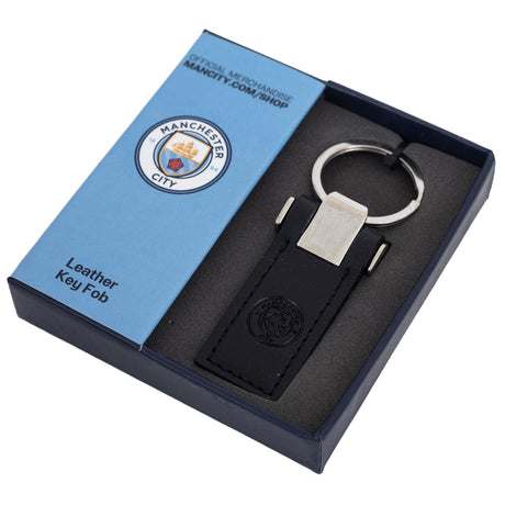 Manchester City FC Leather key Fob: 1 Keyrings By Manchester City
