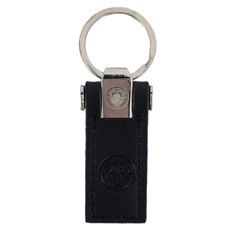 Manchester City FC Leather key Fob: 2 Keyrings By Manchester City