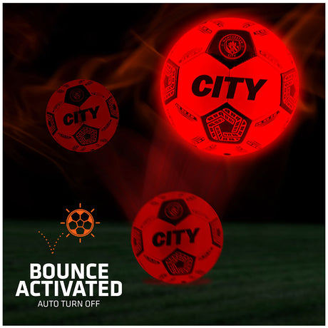 Manchester City FC LED Glow Football: 7 Balls By Manchester City