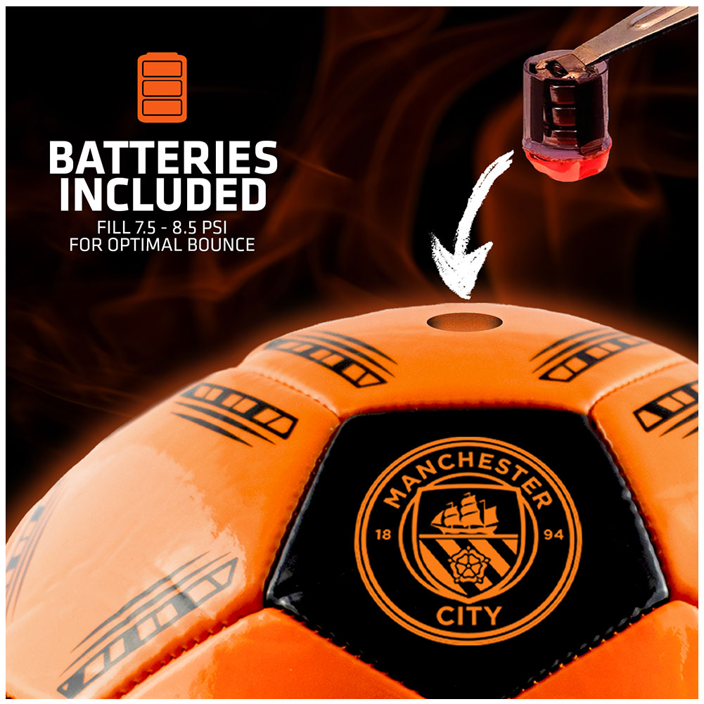 Manchester City FC LED Glow Football: 8 - Balls By Manchester City