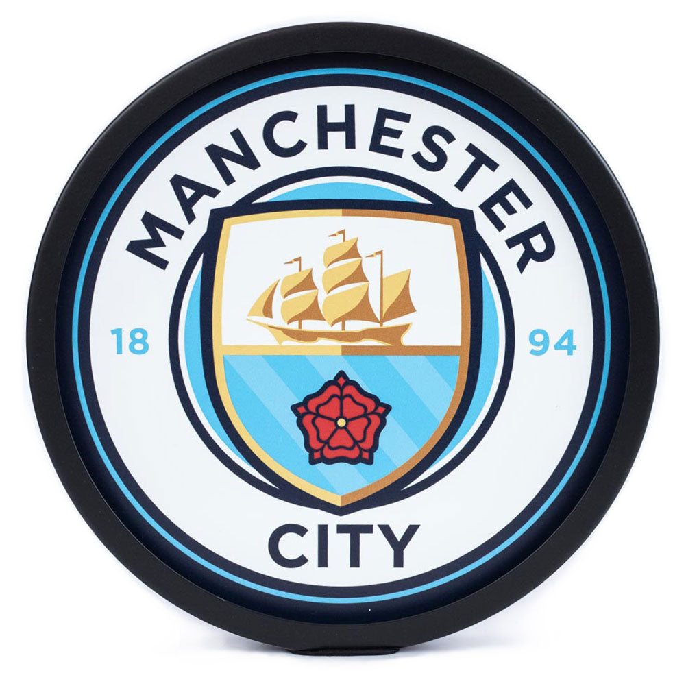 Manchester City FC Metal LED Logo Sign: 3 - Signs & Plaques By Manchester City