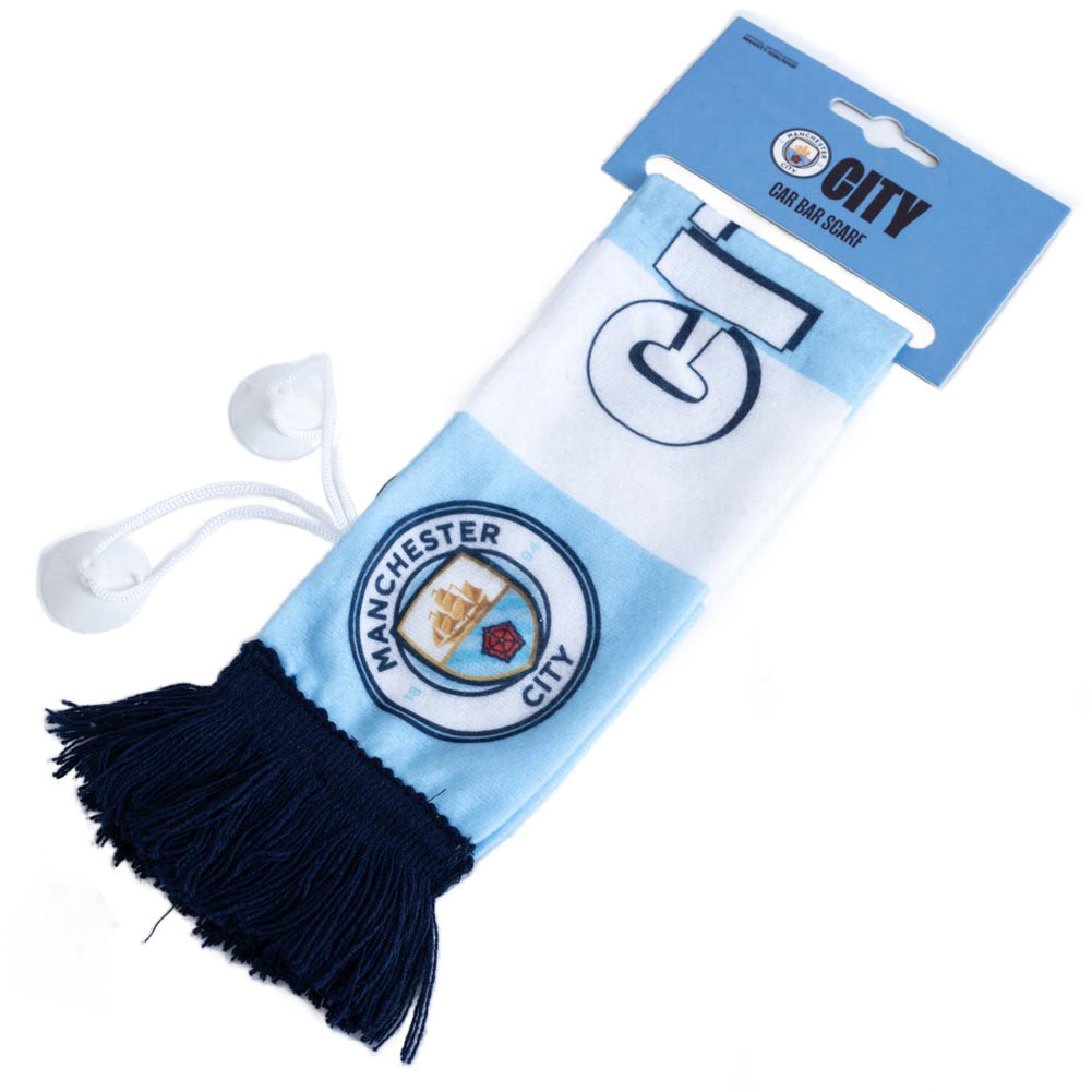 Manchester City FC Mini Car Bar Scarf - Shop Car Accessories At Gift Moments - 3