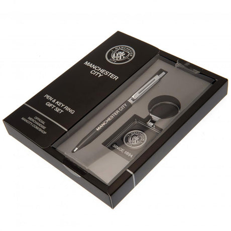 Manchester City FC Pen & Keyring Set: 4 - Keyrings By Manchester City