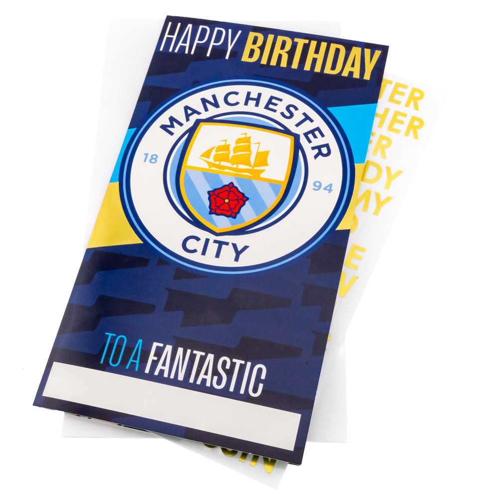 Manchester City FC Personalised Birthday Card - Shop Greeting Cards At Gift Moments - 1