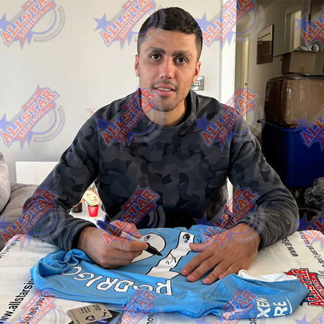 Rodri & Gundogan Signed Dual Framed Shirts: 2 - Signed Memorabilia By Manchester City