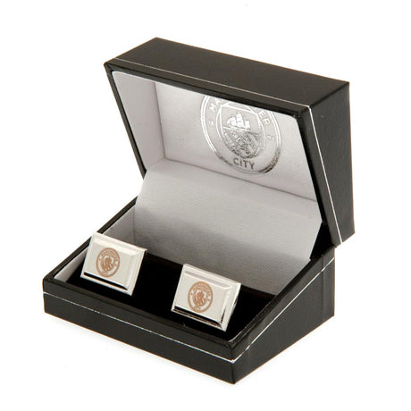 Manchester City FC Silver Plated Cufflinks: 1 - Cufflinks & Tie Slides By Manchester City
