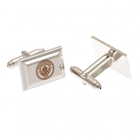Manchester City FC Silver Plated Cufflinks: 2 - Cufflinks & Tie Slides By Manchester City