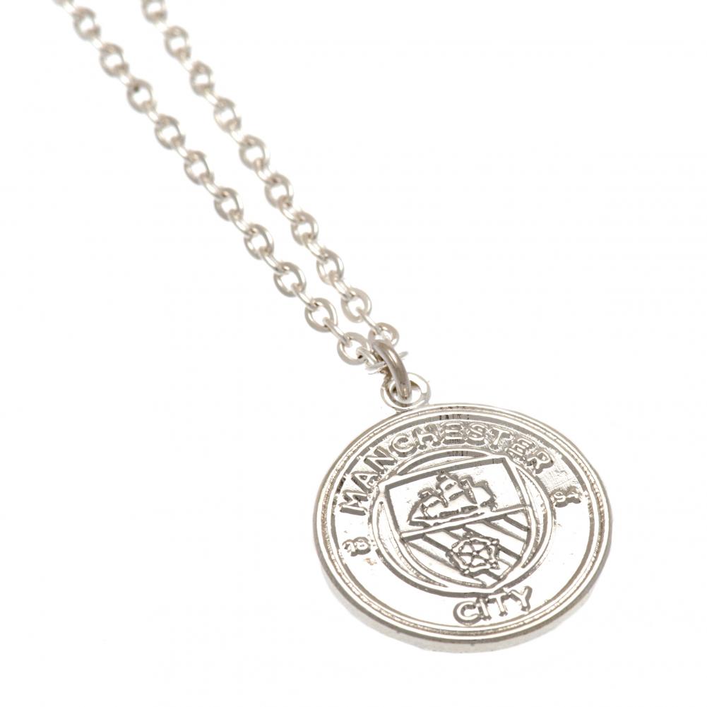 Manchester City FC Silver Plated Pendant & Chain: 3 - Jewellery By Manchester City