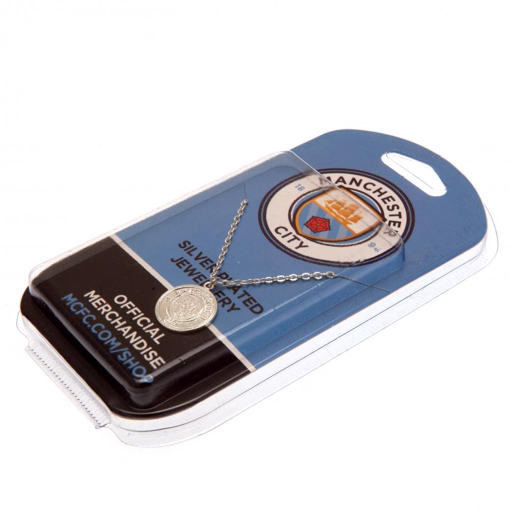 Manchester City FC Silver Plated Pendant & Chain: 1 - Jewellery By Manchester City