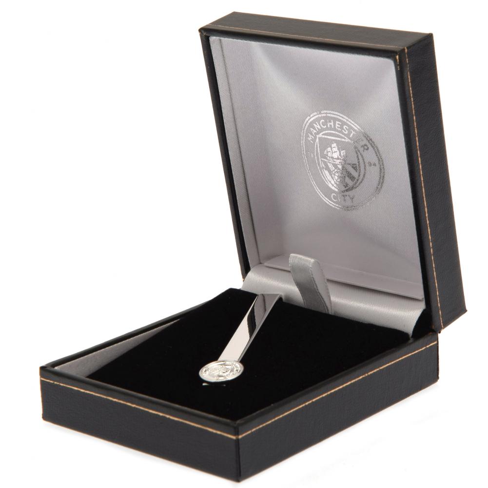 Manchester City FC Silver Plated Tie Slide: 1 - Cufflinks & Tie Slides By Manchester City