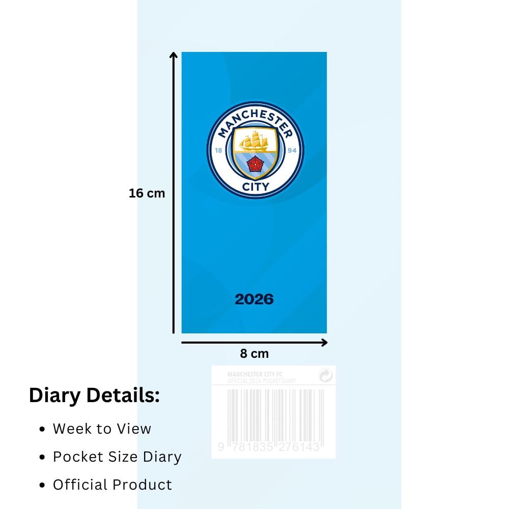 Manchester City FC Slim Diary 2026: 4 - Diaries By Manchester City
