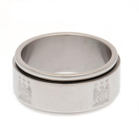 Manchester City FC Spinner Ring Medium EC: 3 - Jewellery By Manchester City