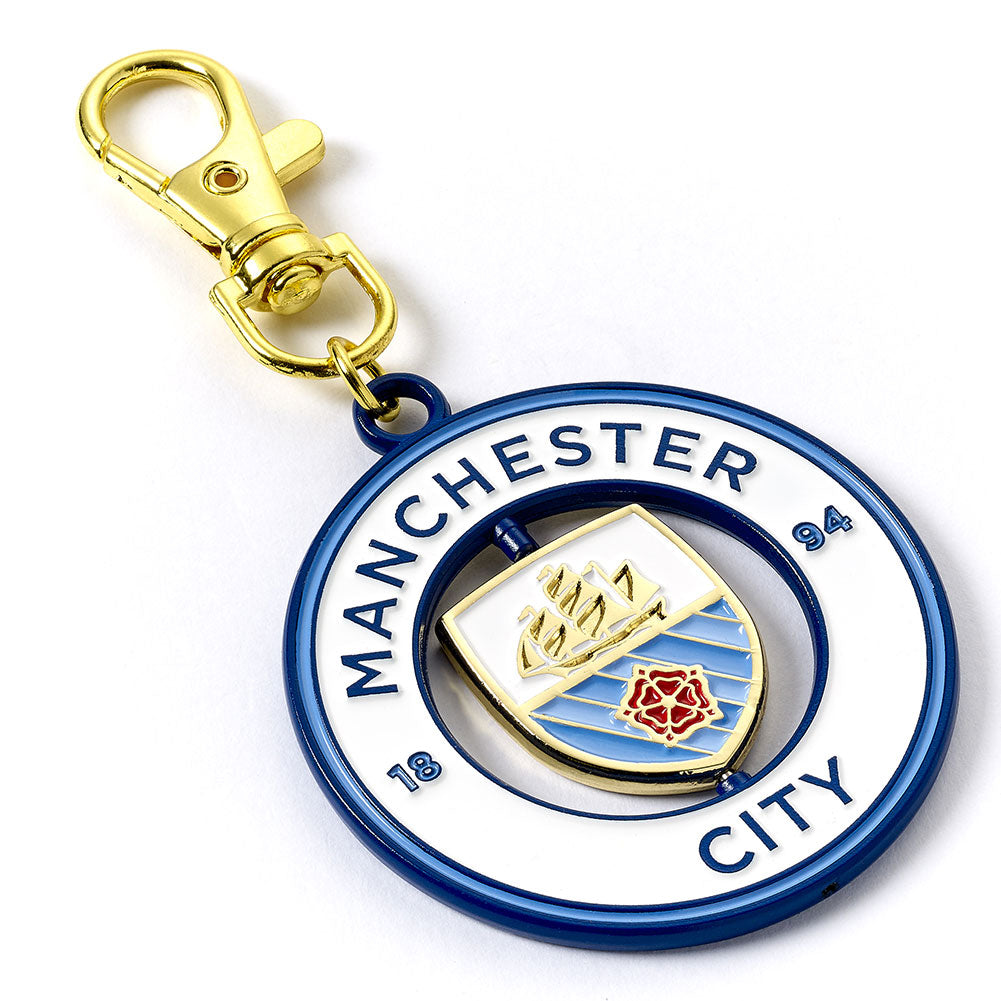 Manchester City FC Spinner Bag Charm: 1 - Keyrings By Manchester City