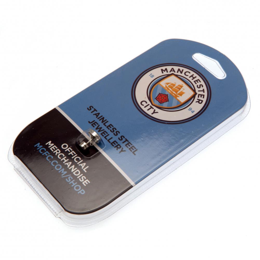 Manchester City FC Stainless Steel Stud Earring: 2 - Jewellery By Manchester City