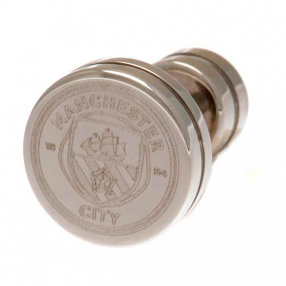 Manchester City FC Stainless Steel Stud Earring: 1 - Jewellery By Manchester City