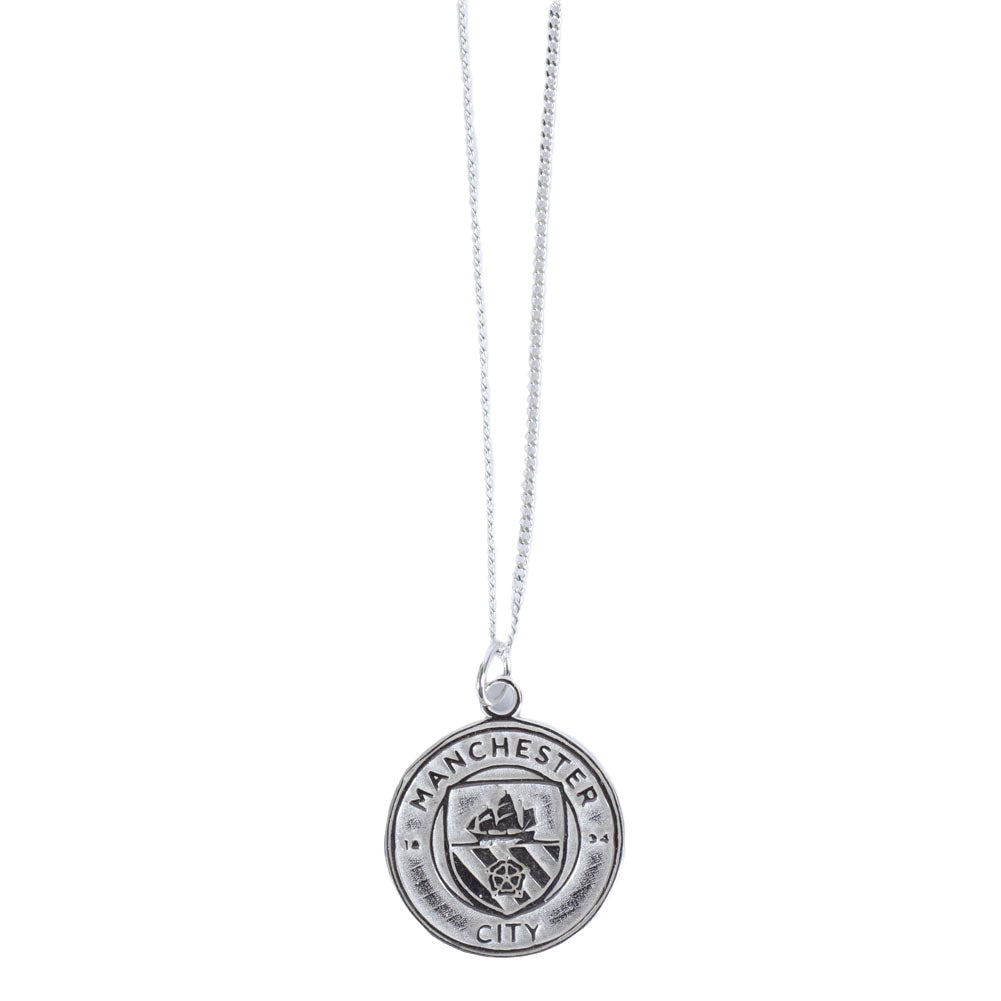 Manchester City FC Sterling Silver Pendant & Chain: 3 - Necklaces By Manchester City