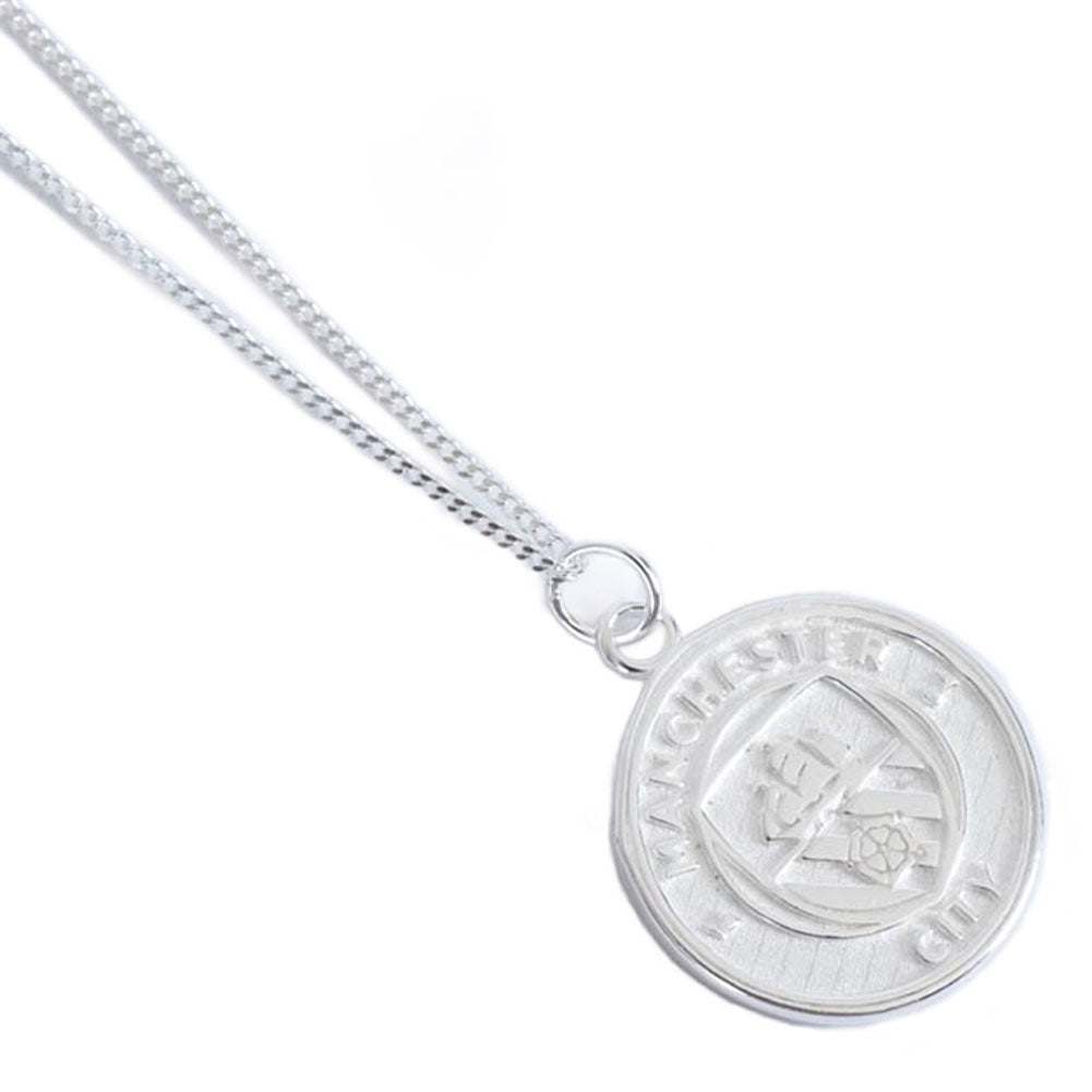 Manchester City FC Sterling Silver Pendant & Chain: 1 - Necklaces By Manchester City