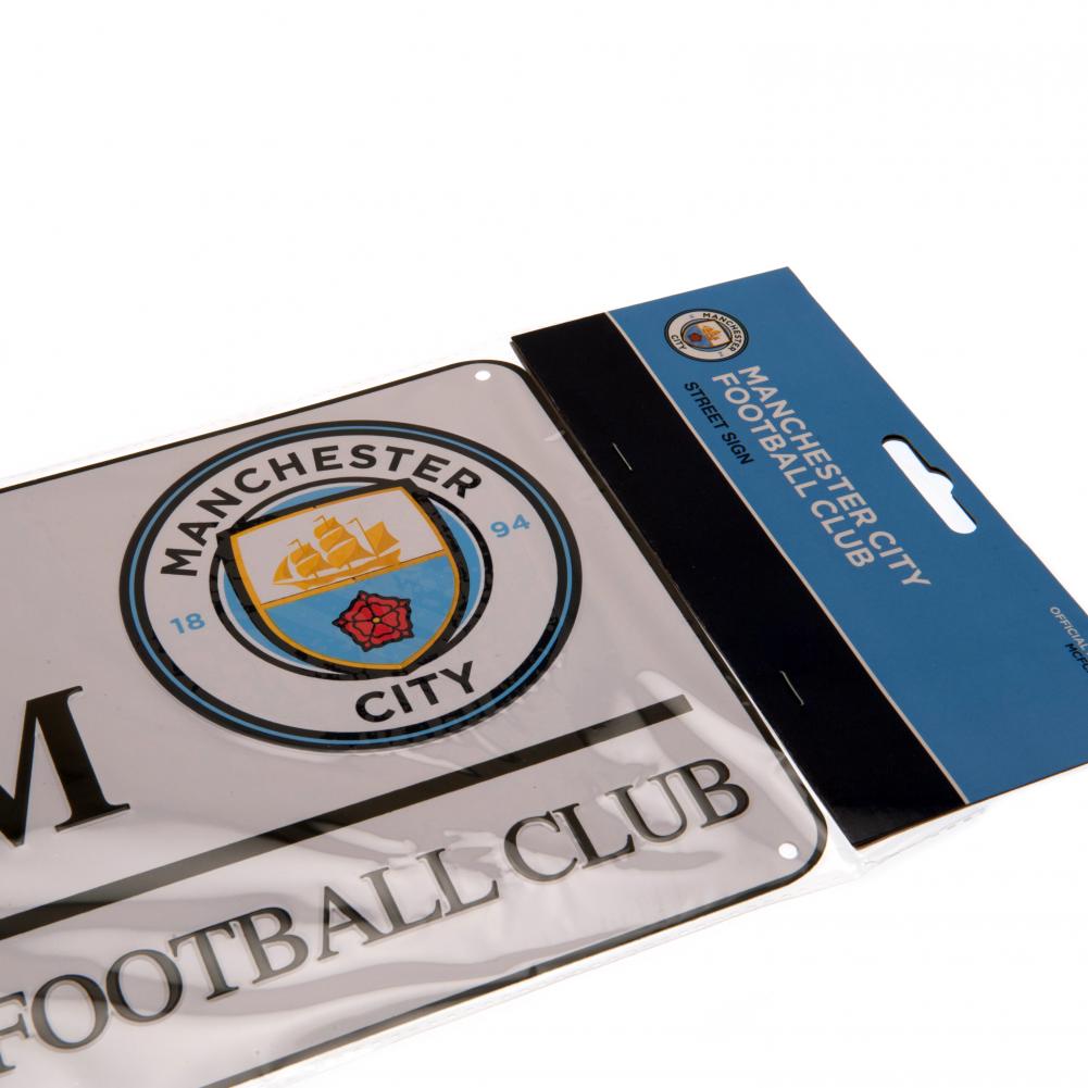 Manchester City FC White Street Sign: 3 - Signs & Plaques By Manchester City