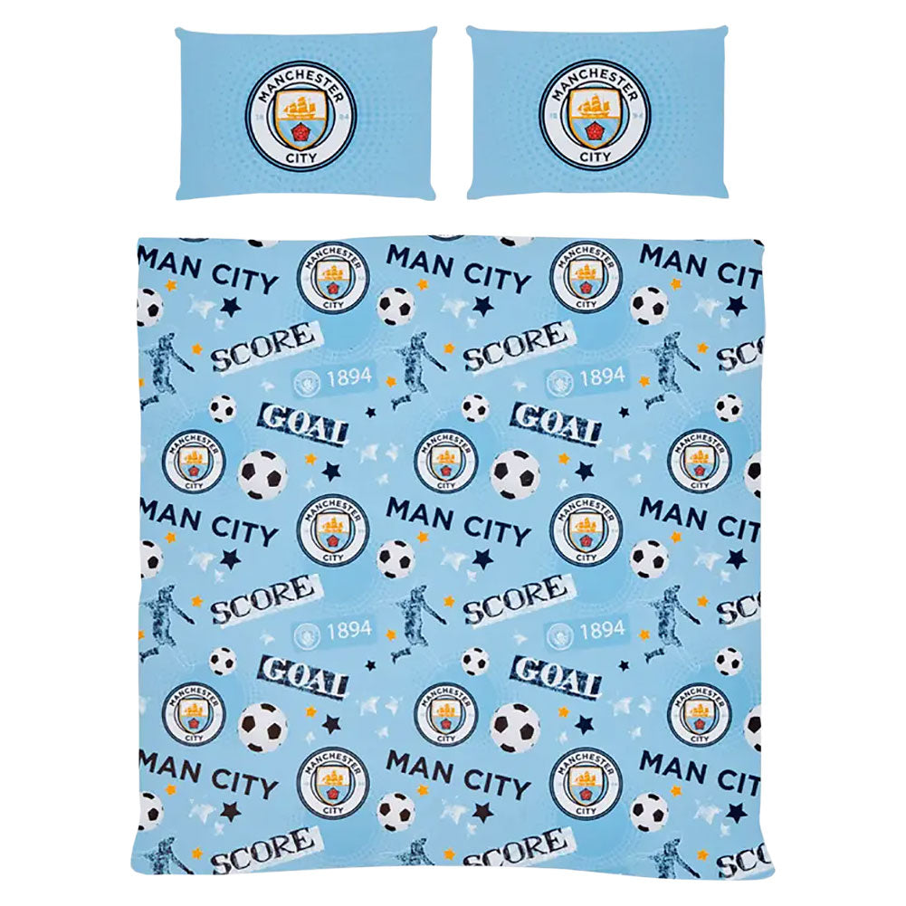 Manchester City FC Striker Double Duvet Set: 1 - Bedroom By Manchester City