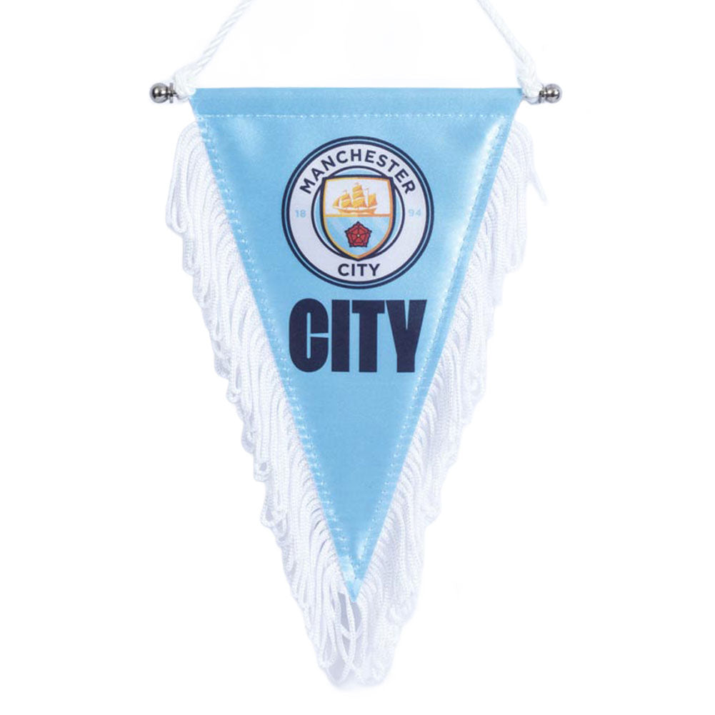Manchester City FC Triangular Mini Pennant: 1 - Flags & Banners By Manchester City