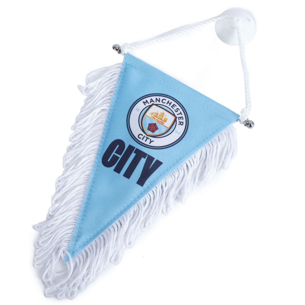 Manchester City FC Triangular Mini Pennant: 2 - Flags & Banners By Manchester City