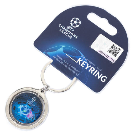 Manchester City FC UCL Spinner Keyring: 5 Keyrings By Manchester City