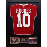 Framed 1985 Mark Hughes Signed Shirt: 1 - Signed Memorabilia By Manchester United