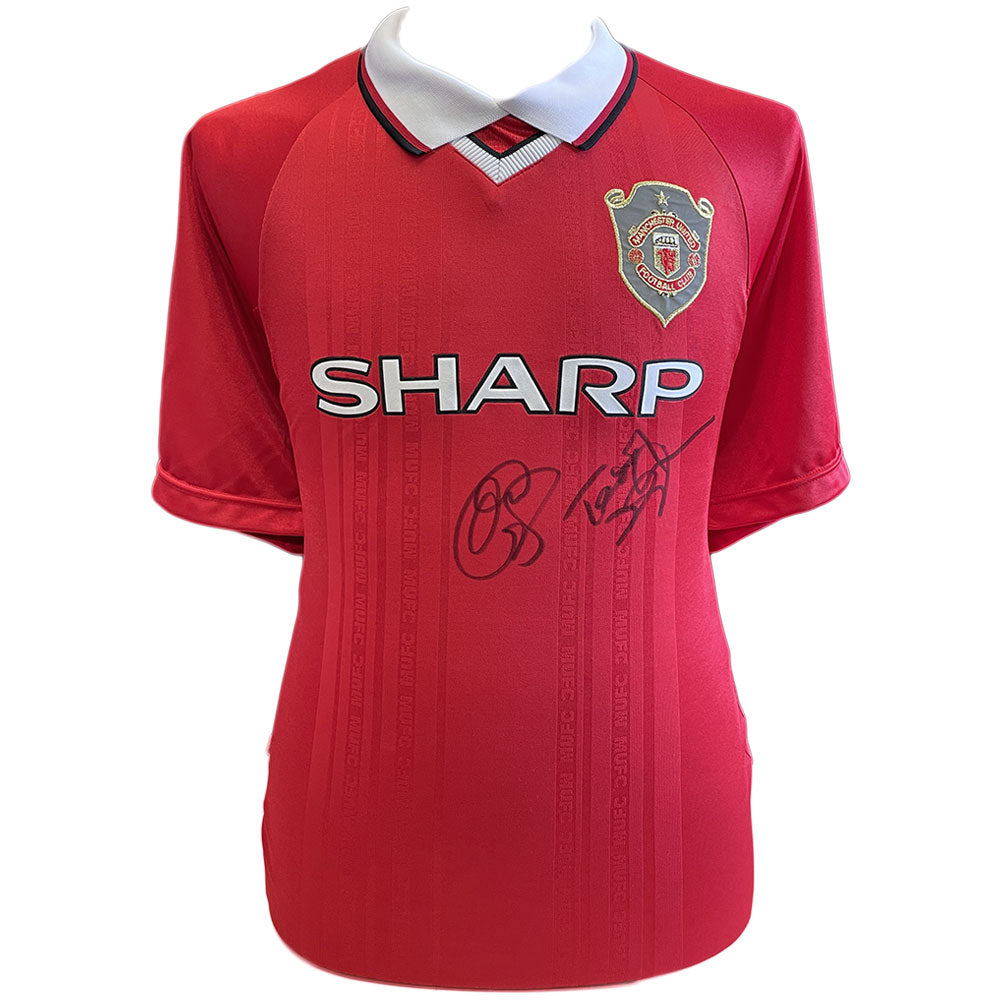 Manchester United FC 1999 Solskjaer & Sheringham Signed Shirt: 1 - Signed Memorabilia By Manchester United