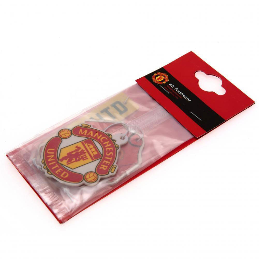 Manchester United FC 3pk Air Freshener - Shop Car Accessories At Gift Moments - 2