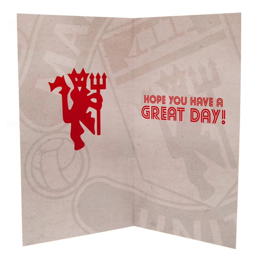 Manchester United FC Retro Shirt Birthday Card: 3 - Greeting Cards By Manchester United