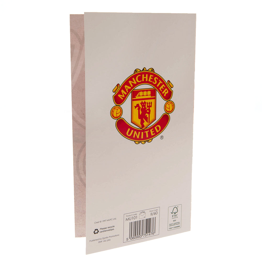 Manchester United FC Retro Shirt Birthday Card: 4 - Greeting Cards By Manchester United