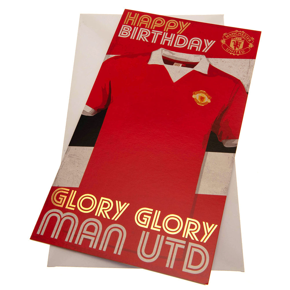 Manchester United FC Retro Shirt Birthday Card: 1 - Greeting Cards By Manchester United