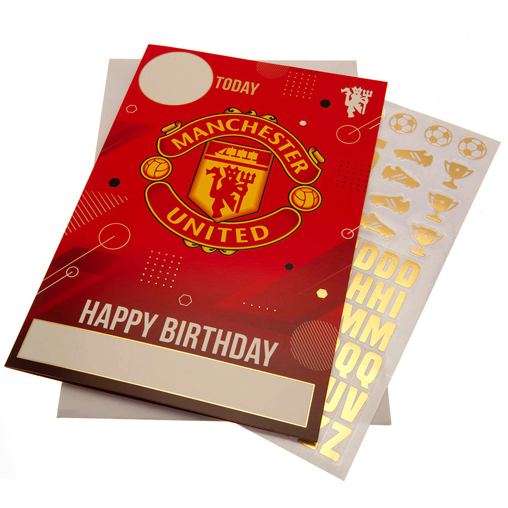 Manchester United FC Birthday Card With Stickers: 1 - Greeting Cards By Manchester United