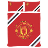 Manchester United FC Core Stripe Double Duvet Set: 1 - Bedroom By Manchester United