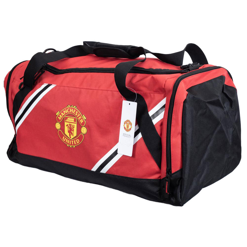 Manchester United FC Core Stripe Holdall: 1 - Bags By Manchester United