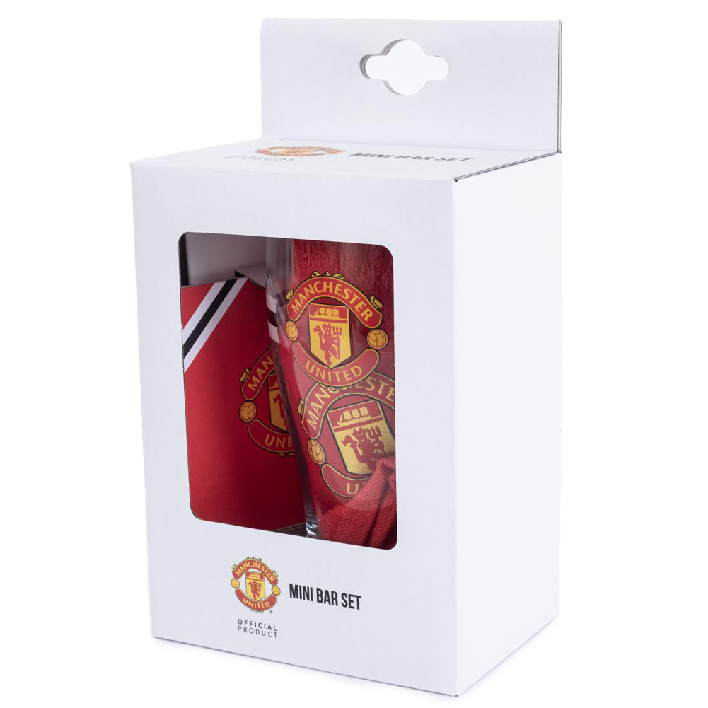 Manchester United FC Core Stripe Mini Bar Set: 3 - Barware By Manchester United