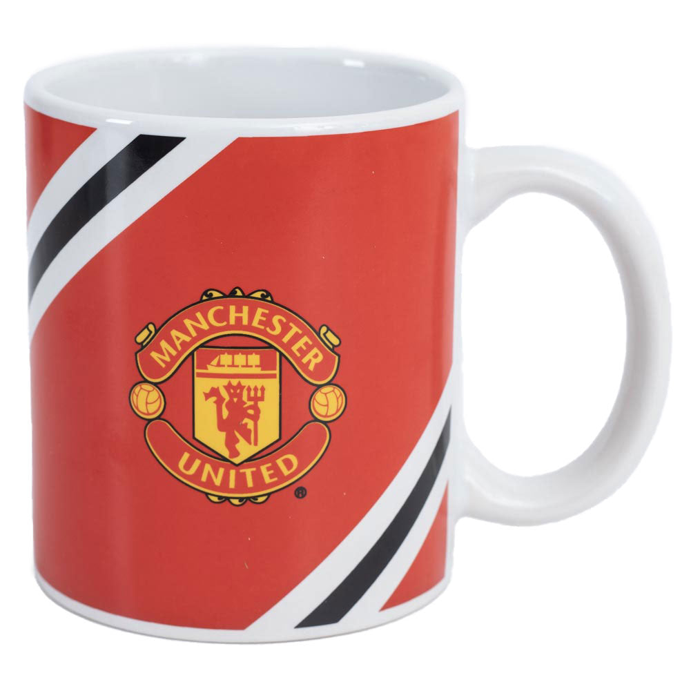 Manchester United FC Core Stripe Mug: 3 - Mugs By Manchester United