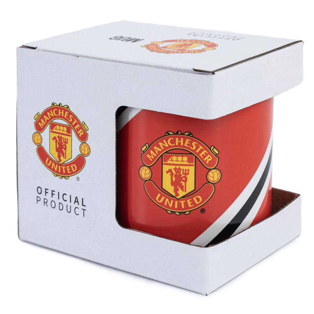 Manchester United FC Core Stripe Mug: 4 - Mugs By Manchester United