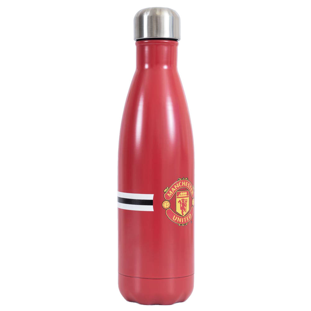 Manchester United FC Core Stripe Thermal Flask: 3 - Water Bottles By Manchester United