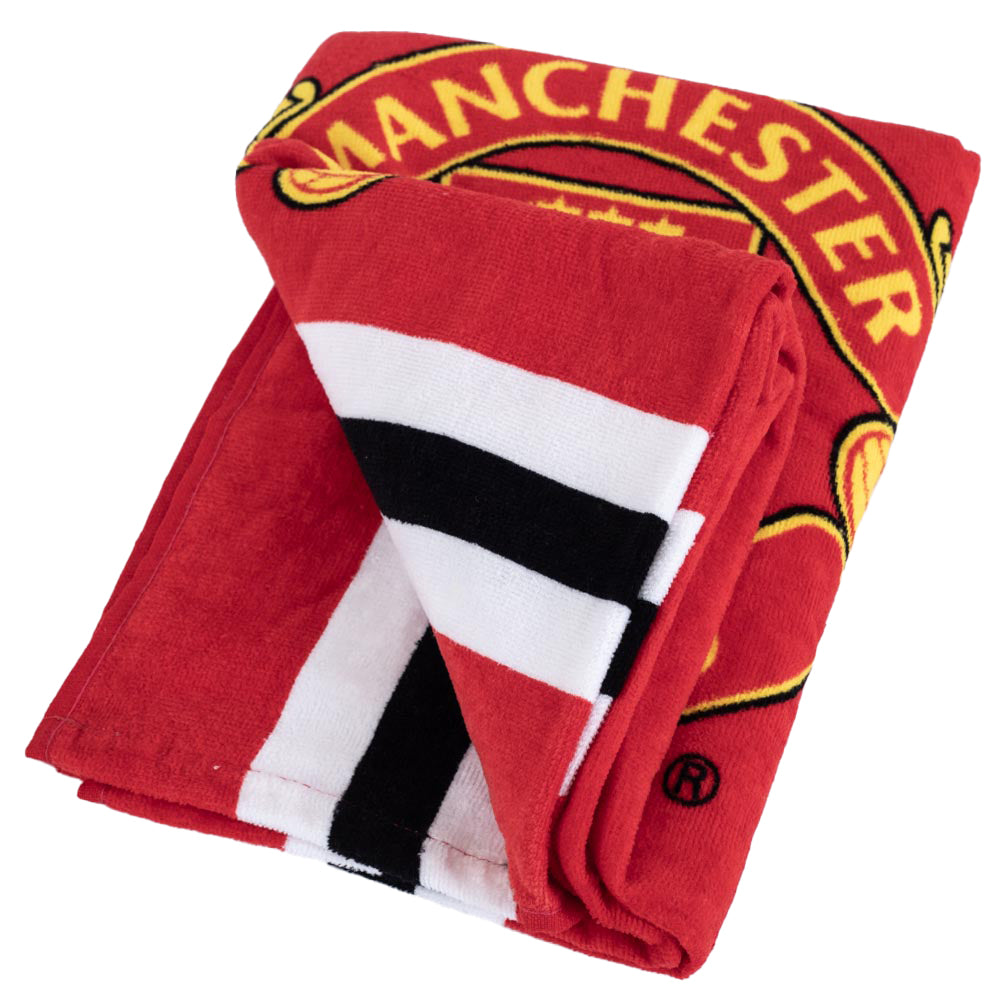 Manchester United FC Core Stripe Towel: 2 - Towels By Manchester United