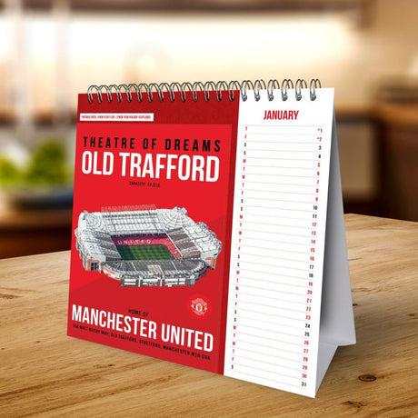 Manchester United FC Desktop Calendar 2026: 4 - Calendars By Manchester United