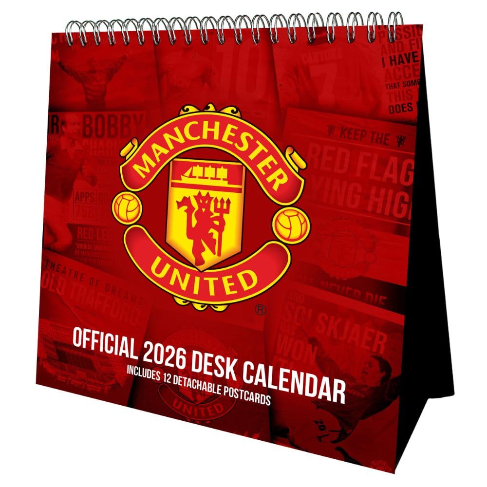Manchester United FC Desktop Calendar 2026: 1 - Calendars By Manchester United
