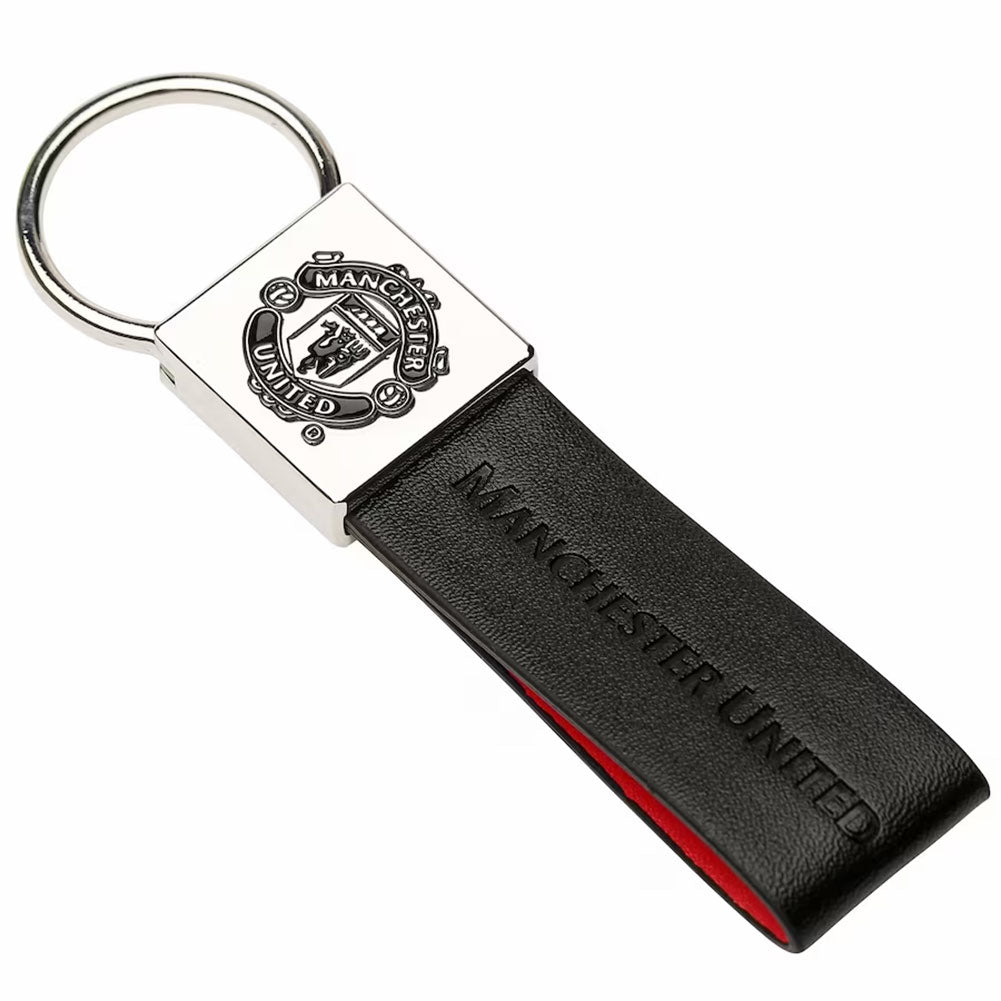 Manchester United FC Faux Leather Key Fob: 1 - Keyrings By Manchester United